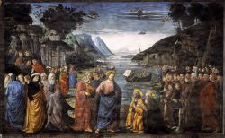 La chiamata dei primi apostoli, uno degli affreschi più antichi della Cappella Sistina, Musei Vaticani (Roma) - Come si vede dall'immagine, la datazione di quest'opera ovviamente ...