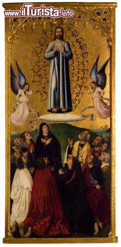 Immagine Ascensione di Cristo, opera di Ludovico Brea, una  tempera a olio su tavola