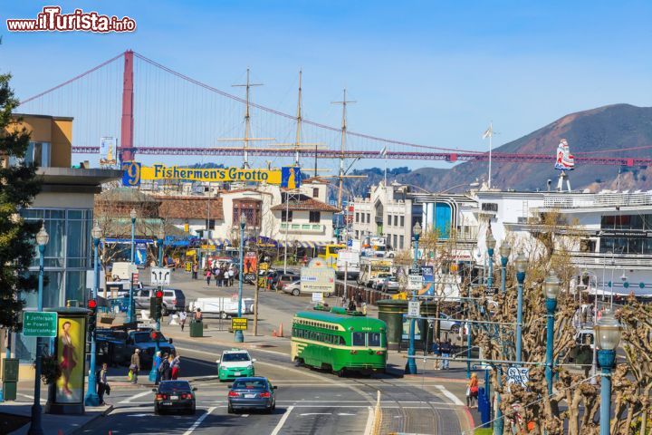 Immagine Golden Gate e zona di Fisherman's Wharf fotografati a San Francisco in California - © f11photo / Shutterstock.com