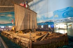 La zattera originale del Kon Tiki, restaurata ed esposta nel museo omonimo di Oslo in Norvegia  - © Kon-Tiki Museet / www.kon-tiki