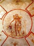 Affresco del Buon Pastore, si trova all'interno delle Catacombe di San Callisto a Roma - © Wikimedia Commons