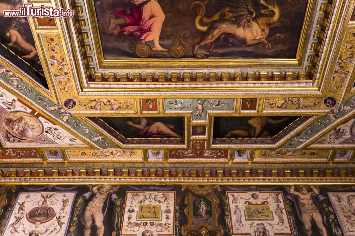 Immagine Particolare dei soffitti di una delle stanze all'interno di Palazzo Vecchio a Firenze - © photogolfer / Shutterstock.com