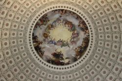 Apoteosi di George Washington allo State Capitol di Washington - L'affresco realizzato dal pittore italo greco Constantino Brumidi nella rotonda del Campidoglio fu il primo tentativo di ...