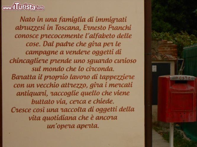 Immagine Targa all'interno del Museo di Casa di Zela a Quarrata