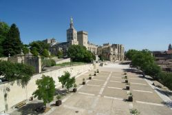 Il vasto spazio aperto della Montee Jean XXIII e il Palazzo dei Papi di Avignone