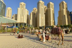 La spiaggia di Dubai Marina circondata dai grattacieli - © Luca Pelagatti