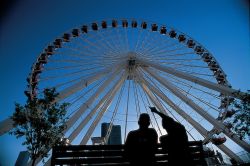 La grande ruota panoramica di Chicago al  Navy Pier