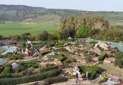 Vista generale del Parco Sardegna in miniatura, si trova tra Tuili e Barumini, nel centro della Sardegna