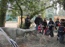 Inaugurazione del dinosauro herrerasauro posizionato all'interno del Parco degli Alberi Parlanti di Treviso - © Gruppo Alcuni
