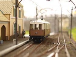 Un tram nel museo di Eisenbahnwelt, ovvero l'esposizone di Mondotreno a Rablà vicino a Merano - © Mondotreno