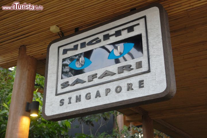 Immagine Ingresso al Night Safari di Singapore. Adiacente allo Zoo, ma completamente separato, si trova il Night Safari che offre la possibilità di attraversare una vera giungla piena di leopardi, tigri e allegatori. Comodamente seduti su un tram in compagnia di una guida che illustra la storia del parco - © walterericsy / Shutterstock.com