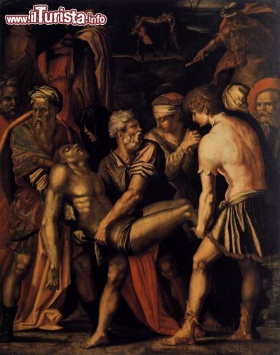 Immagine La deposizione della croce opera del Vasari, esposta all'interno della casa museo di Arezzo - © Wikipedia