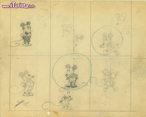 Immagine I primi disegni originali di Topolino esposti al Walt Disney Family Museum di San Francisco - © Caitlin Moneypenny-Johnston / www.waltdisney.org/