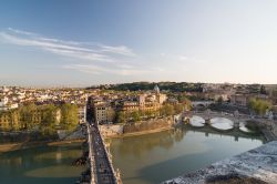 Panorama di Roma dalla terrazza di Castel Sant ...