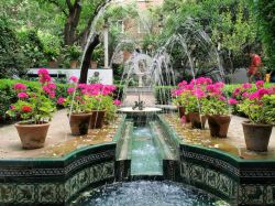 Il Patio interno del Museo Sorolla di Madrid. ...