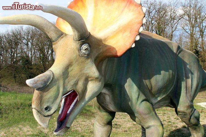 Immagine Un bel esemplare di Triceratopo al Parco dei Dinosauri di Matelica - © www.lepietredeldrago.it