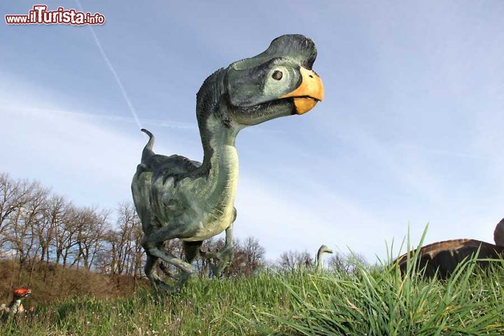 Immagine Il simpatico Oviraptor esposto Parco dei Dinosauri di Matelica - © www.lepietredeldrago.it
