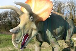 Un bel esemplare di Triceratopo al Parco dei Dinosauri di Matelica - © www.lepietredeldrago.it