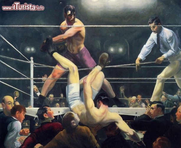 Immagine Dempsey and Firpo, la celebre opera del 1924, firmata George Bellows, fa parte della collezione del Whitney Museum di New York City - © Google Art Project