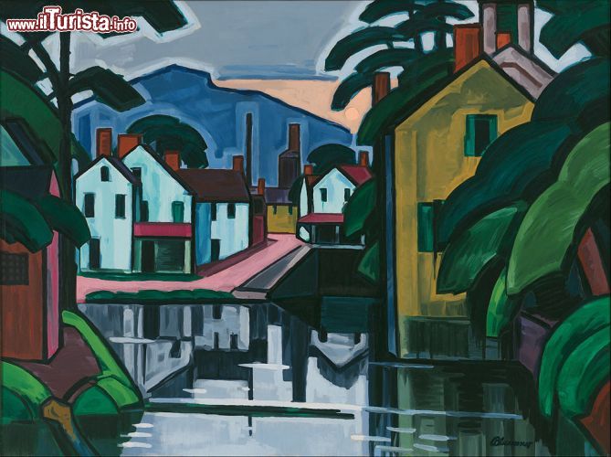 Immagine Il vecchio porto canale, un quadro di Oscar Bluemner esposto al museo Whitney di New York - © Google Art Project