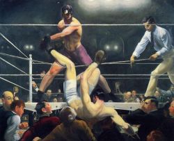 Dempsey and Firpo, la celebre opera del 1924, firmata George Bellows, fa parte della collezione del Whitney Museum di New York City - © Google Art Project