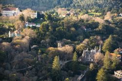 Vista aerea del complesso di Quinta da Regaleira a Sintra, Portogallo