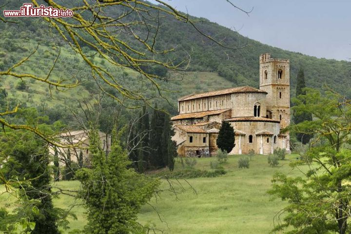 Abbazia di Sant'Antimo, Toscana - Fra queste colline si viene solitamente per i piaceri di un buon calice, eppure a Colle Val D’Elsa, non lontano da Montalcino, anche lo spirito ha la sua dimora. E’ l’abbazia di Sant’Antimo, nella diocesi di Siena che vi ha dislocato un gruppo di monaci della Comunità monastica benedettina di Santa Maria di Monte Oliveto Maggiore che pure sta nel territorio di Siena, ad Asciano (www.monteolivetomaggiore.it) e che pure ha fatto storia fra i capitoli del nostro monachesimo. Gli olivetani, infatti, furono fondati nel 1319 dal senese san Bernardo Tolomei (1272 – 1348) come emanazione dei benedettini, di cui seguono la regola con la preghiera, il lavoro, lo studio dei libri e la loro, inconfondibile, tunica bianca. Sant’Antimo ha però una storia più lunga e complessa che ne fa un esempio artistico e culturale, nel panorama delle chiese abbaziali italiane. Costruita a cavallo tra l’XI e il XII secolo, secondo la leggenda sarebbe stato Carlo Magno a dare impulso al culto nella zona che si trova lungo la via Francigena, già a partire, quindi, dall’VIII secolo. L’esercito fiaccato dalla fatica e dalla malattia avrebbe trovato refrigerio e conforto nella valle dello Starcia, poi detta carolina, anche grazie ad alcune piante officinali. Carlo Magno avrebbe così portato con sé le reliquie dei santi martiri Antimo e Sebastiano, ricevute dal papa Adriano I, facendone dono all’abbazia. La prima attestazione della chiesa risale comunque a pochi decenni dopo, nell’814, quando Ludovico il Pio era succeduto al padre Carlo Magno. Fu in origine una potente abbazia benedettina, tanto che in epoca medievale l’abate fu uno dei maggiori feudatari del territorio senese, esercitando l’autorità su 38 chiese disseminate in tutta la Toscana dal pistoiese al grossetano. La massima fortuna fu raggiunta agli inizi del XII secolo, epoca cui risale l’attuale chiesa, mentre la decadenza inizia a partire dal 1202 quando cominciano i contrasti con Siena. Commenda e soppressione segnano, come per le altre abbazie, il definitivo oblio fino al XX secolo quando, passando allo Stato cui ancora oggi appartiene, è tornata lentamente a nuova vita e rinnovato splendore. Oltre alla visite, l’abbazia ha una foresteria ed un ostello per l’accoglienza di laici e pellegrini.

INFO: www.antimo.it Tel 0577 835 659 