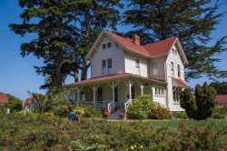 Una storica casa all'interno del parco del Presidio a San Francisco