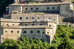 Dettaglio della fortezza di Bard in Valle d'Aosta