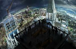 La Rouen di GIovanna d'Arco ricostruita a Panorama XXL, la propiezione multimediale ideata da Yadegar Asisi - © www.panoramaxxl.com