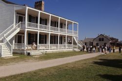 Il sito storico di Fort laramie nel Wyoming. Credit: ...