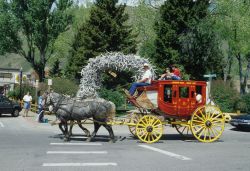 Una vecchia diligenza a Jackson, Wyoming. Credit: ...