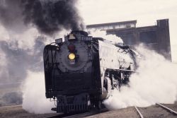 Wyoming una locomotiva a vapore (steam locomotive). Credit: ...