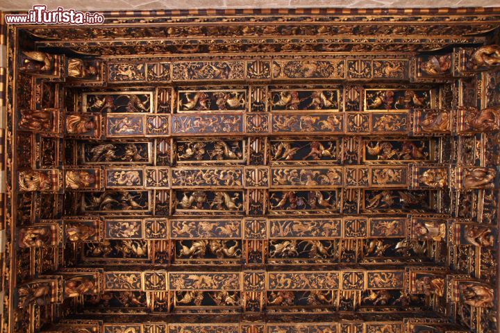 Immagine Il prezioso soffitto in legno del palazzo Lonja de la Seda a Valencia, in Spagna