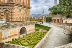 Un dettaglio dei giardini Boboli a Palazzo Pitti, Firenze, Italia.


