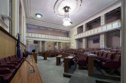 "Hrvatski Sabor" l'interno del parlamento croato nella città alta di Zagabria