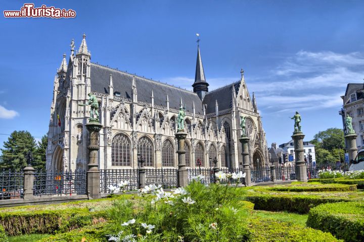 Immagine Notre Dame du Sablon la bella Cattedrale gotica di Bruxelles si trova nel centro della capitale del Belgio