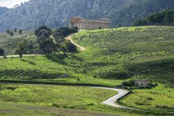 L'Area Archeologica di Segesta, fotografata all'inizio della primavera, Sicilia