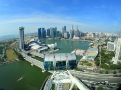 La vista mozzafiato di Singapore dall'alto come si può ammirare dalla Ruota panoramica di Singapore Flyer - © Suttipon Thanarakpong / Shutterstock.com 