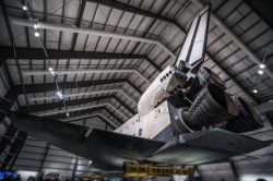 La coda dell'Endeavour, l'ultima navicella delle missioni Space Shuttle della Nasa: La potete ammirare al California Science Center museum