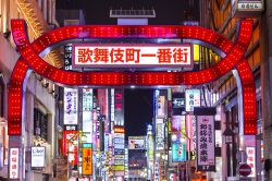 Ingresso alla zona a luci rosse di Kabuki-cho, quartiere di Shinjuku, Tokyo - © Sean Pavone / Shutterstock.com 