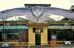 Ingresso dell'Area Gufi al Bioparco di Roma, lo zoo della capitale