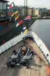 La prua della ex nave della Regina Elisabetta, lo Royal Yacht Britannia di Edimburgo