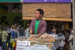 Venditore di calamari al mercato del pesce di Tokyo - © Korkusung / Shutterstock.com