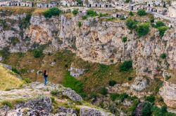 Panorama della Gravina di Matera, parco della Murgia Materana in Basilicata