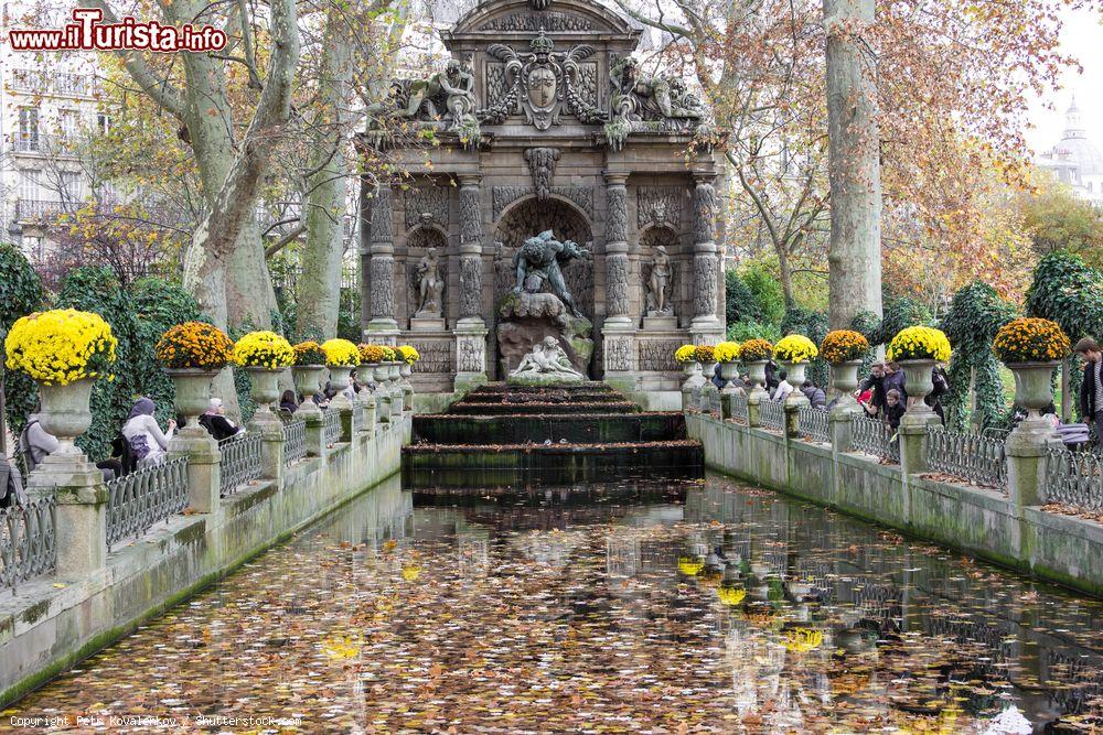 Immagine La fontana Medici nel Jardin du Luxembourg di Parigi. Venne costruita nel 1630 da Maria dei Medici, la moglie del re francese Enrico IV)- © Petr Kovalenkov / Shutterstock.com