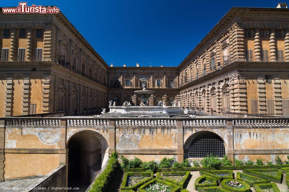 Immagine Scorcio panoramico di Palazzo Pitti con la fontana e i giardini Boboli, Firenze, Italia - © Yury Dmitrienko / Shutterstock.com