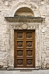 La porta dei Mercanti del Palazzo dei Priori a Perugia in Umbria