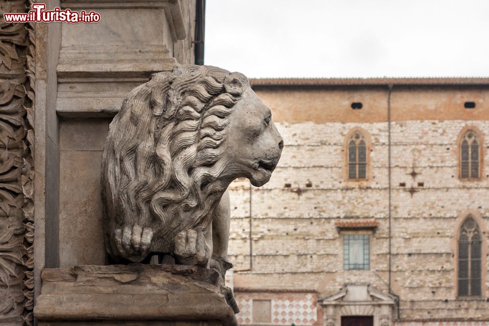 Immagine Un dettaglio del portale d'ingresso a Palzzo dei Priori a perugia