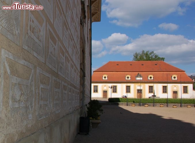 Le mura esterne del castello di Litomyšl 